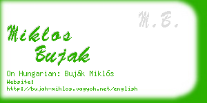 miklos bujak business card